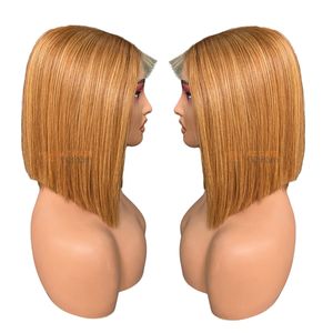 Pelucas Bob de Cabello Remy Vietnamita Virgen al por Mayor, Color Marrón Oscuro, con Encaje Frontal, 200g, Tono con Reflejos, Tallas S/M/L - Product Image 3
