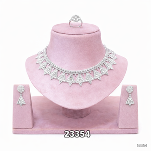 Conjunto de Joyería de Moda Chapado en Oro de 24K para Mujer, Estilo Moderno, Inspirado en la India, Aleación de Zinc, para Aniversario, Fiesta, Moda 2024, Mejor Compra - Product Image 2