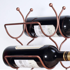 ชั้นวางไวน์เหล็กตกแต่งห้องครัว ห้องรับประทานอาหาร บาร์ สไตล์เรโทรเรียบง่าย สำหรับโชว์ขวดไวน์ - Product Image 2