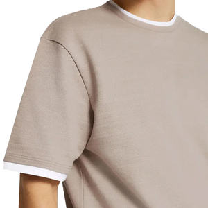 Camisetas de Manga Corta para Hombre de Alta Calidad, 100% Algodón, Tejido de Punto, Color Sólido, Impresión de Logotipo Personalizado, Formal, Altamente Recomendado - Product Image 5