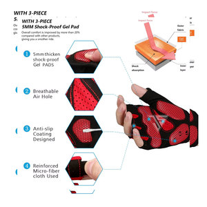 Guantes de ciclismo personalizados de medio dedo para motocross, guantes de carreras para motocicleta, guantes de verano para BMX, MTB, DH, para hombre - Product Image 5