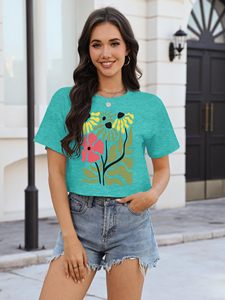 เสื้อครอปท็อปผู้หญิง คอกลม ลายกราฟิก แฟชั่นลำลอง รับผลิตตามสั่ง จำนวนมาก - Product Image 5