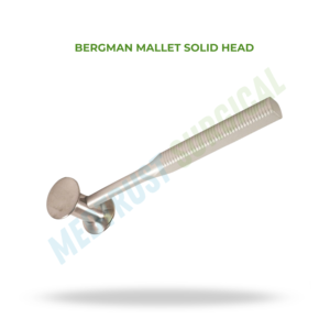 Bergman Mallet Solid Head Orthopedic Surgical Hammer Stainless Steel Instrument - Product Image 2