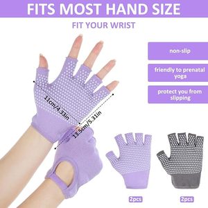 Gants d'entraînement avec bandes de maintien pour les poignets, demi-doigts, fermeture à lacets, légers, pour hommes et femmes, pour la musculation, le cyclisme, la gym, le fitness, le cross-training - Product Image 2