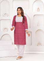 Conjunto de Salwar Kameez de Algodón con Estampado de Hojas Amarillas Mostaza para Mujer, Estilo Étnico para Fiesta de Verano, Cuello en V, Manga Tres Cuartos, Largo hasta la Pantorrilla, Secado Rápido - Product Image 4