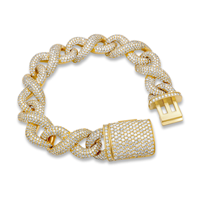 Bracelet Chaîne Hip Hop en Diamant VVS de Laboratoire de Haute Qualité, Collection de Bijoux Tendance avec Breloque Manuelle Premium - Product Image 4