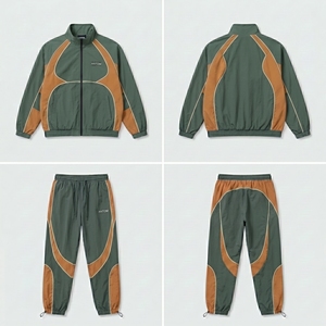 Custom Logo <b>Vintage</b> Solid Tracksuit Set Men Spandex/Cotton <b>Windbreaker</b> Jacket Pants Two Piece Casual Quick Dry Breathable Winter - Product Image 3