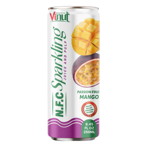 OEM/ODM y muestra gratis 250ml Sparkling Passion Mango Juice Drink-Bebidas DE FÁBRICA DE Vietnam, Etiqueta Privada, gran venta al por mayor - Product Image 1