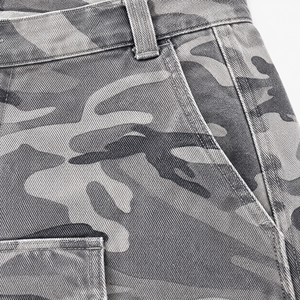 Pantalones Cortos de Mezclilla Camuflados Personalizados para Hombre, Corte Holgado, Fabricante OEM ODM - Product Image 6