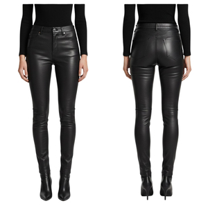 Fournisseur en gros de pantalons en similicuir élégants pour femmes, pantalons en similicuir tendance pour femmes, usine de pantalons en PU à la mode pour femmes - Product Image 2