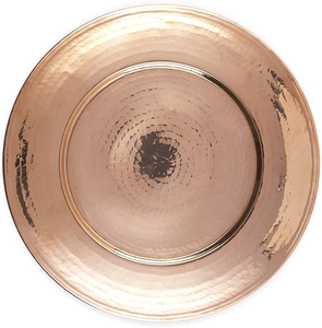 Copper Dinner Charger Plate Mirror Polished High Quality Copper Charger Plate <b>Dinnerware</b> Used - Product Image 1