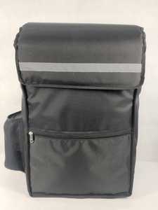ORKID Large Black Polyester Moto Biker <b>Backpack</b> Front Zipper Pocket Side Mesh Bottle Pocket Reflective Strip Flap Closure 30L - Product Image 1