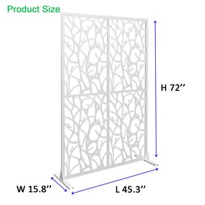 Divisorio Decorativo in Metallo Autoportante per Interni ed Esterni, Altezza 1,8 m, per Balcone e Patio - Product Image 6