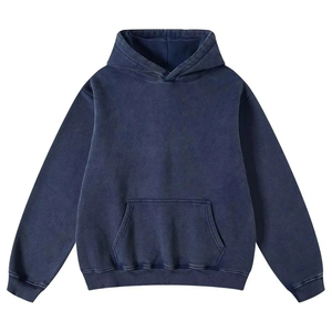 เสื้อฮู้ดดี้โอเวอร์ไซส์สำหรับผู้ชายสไตล์วินเทจ ผ้าฝ้าย 100% หนัก 450GSM ระบายอากาศได้ดีและกันลม ดีไซน์บุซับใน - Product Image 5