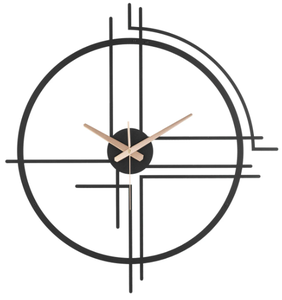 Grande Horloge Murale de Haute Qualité en Noir Argent Design Traditionnel Classique Ferme Style Shabby Chic Chambre Décoration Murale - Product Image 6