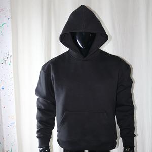 Sudadera con Capucha Negra Personalizada, 100% Algodón, Invierno, con Cierre, Secado Rápido y Transpirable, Estilo Urbano Vintage, Hilos Finos - Product Image 1