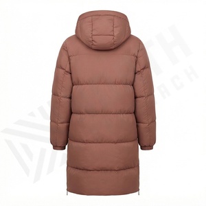 Chaqueta acolchada larga transpirable elegante y ultra cálida para mujer con capucha y relleno de plumón para la temporada de invierno frío Moda para hombre - Product Image 3