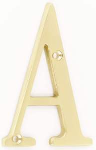Home Decor <b>Brass</b> “A” <b>Letter</b> Design Door Alphabet Premium House Address Plaque for Home Office - Product Image 3
