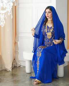 Ensemble 2 pièces de luxe AWAIS HOUSE pour femmes musulmanes, modeste, simple, en mousseline unie perlée, écologique, 100 % polyester, avec soutien-gorge intégré - Product Image 5