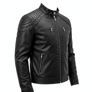 Veste en cuir pour homme, design tendance, vêtements décontractés, veste en cuir pour homme confortable et de fabrication professionnelle - Product Image 5