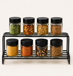 Étagère à épices en métal pour comptoir de cuisine et rangement de placard, support multifonctionnel pour pots à assaisonnements et masala - Product Image 3