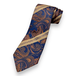 Corbata de Seda con Rayas Paisley Púrpura Benon para Hombre |   Corbata de Diseño Jacquard Tejida Premium, Formal, para Negocios, Bodas, Fiestas, de Lujo - Product Image 3