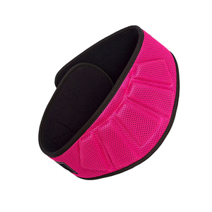 Cinturón de Soporte Lumbar Ajustable de Cuero Rosa con Malla Transpirable y Cierre de Hebilla para Entrenamiento de Fuerza y Levantamiento de Pesas, Unisex - Product Image 6