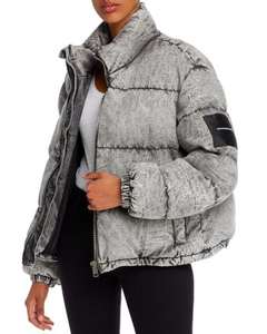 Custom Bubble Coats Logo Manufacturer Winter Oem Sublimation Warm Shiny Trendy Padded <b>Black</b> All Over Print <b>Men</b> Puffer Jacket - Product Image 4