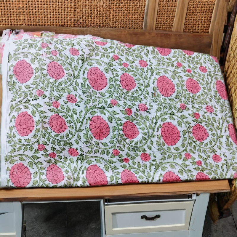 Indian Jaipur 100 Organic Floral Twill