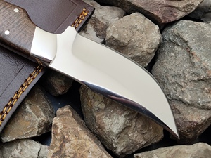 Couteau utilitaire de camping en acier inoxydable avec manche ergonomique pour la randonnée, la pêche, la survie et les activités de bushcraft - Product Image 2