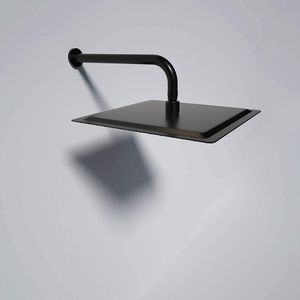 Braccio Doccia Nero Opaco da 16 Pollici con Flangia per Rubinetti da Bagno e Doccia - Product Image 1