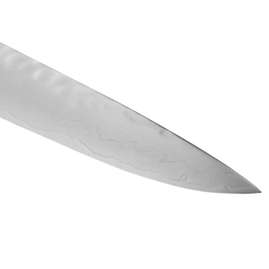 Cuchillo para carne de acero de Damasco, hoja afilada martillada con mango de madera para cortar carne de res, para mesa, restaurante y cocina - Product Image 2