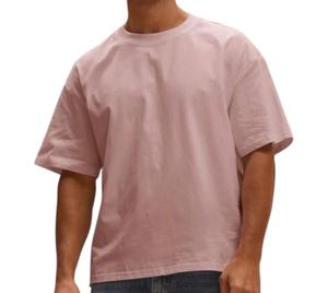 Camiseta de Algodón Azul Claro Extra Grande para Hombre, Manga Corta, Cuello Redondo, Informal, Color Sólido, Diseño Liso - Product Image 5