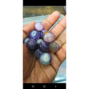 Boules d'améthyste naturelle de petite taille 15-20mm, polies et sculptées, pierres de guérison, style amour, pierres précieuses pour décoration de bureau et de maison - Product Image 4