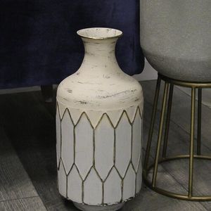 Vases décoratifs en métal avec finition anti-âge pour salons - Product Image 5