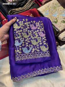 Sari de seda Rangoli de aspecto magnífico y colores increíbles con bordado y lentejuelas, colección de sari y blusa, proveedor de India, Saree Love - Product Image 4