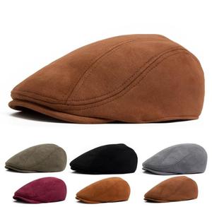Unisex 100% Cotton Adjustable <b>Flat</b> Cap England Style Casual Outdoor <b>Hat</b> for Adults Four Seasons - Product Image 5