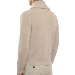 <b>Cardigan</b> Lapel <b>Long</b> Sleeve Knitted Sweater <b>Men's</b> Autumn Solid Color Button Closure Regular Fit Full Sleeve - Product Image 6