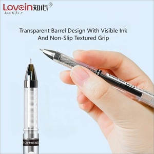 Penna Gel di grande capacità da 0.5mm con inchiostro multicolore blu e rosso in plastica per esami d'ufficio forniture di cancelleria - Product Image 4