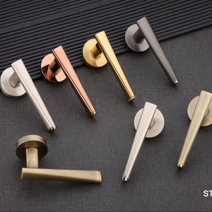 Modern Simple Style Door and Window Handle Sleek Minimalist <b>Pull</b> Available in <b>Gold</b>, Rose <b>Gold</b>, White, and Grey Finishes for Home - Product Image 4