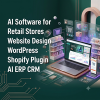 Perakende Mağazaları Web Sitesi Tasarımı için Yapay Zeka Yazılımı WordPress Shopify Eklentisi Android iOS Mobil Uygulamalar Yapay Zeka ERP CRM Yazılımı Yapay Zeka E-ticaret
