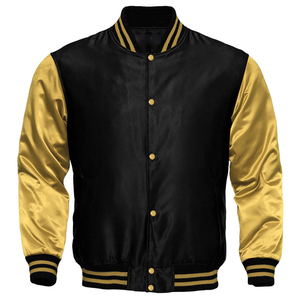 High Quality Custom Chenille Embroidery Varsity Jacket for <b>Men</b> College Baseball Bomber Letterman Crop Leather Jacket Stand - Product Image 3