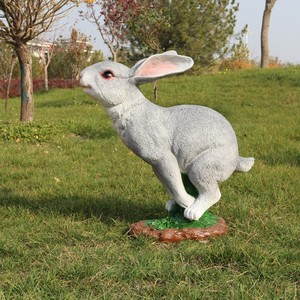 Pop Nghệ Thuật Điêu Khắc Phim Hoạt Hình Thỏ Nhựa <span class=keywords><strong>Bunny</strong></span> Động Vật Bức Tượng Hiện Đại Thiết Kế Sang Trọng Thời Tiết Kháng Vườn Trang Trí Cho Hàng Thủ Công - Product Image 4