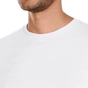 เสื้อยืดสีขาวผู้ชาย แบบเรียบ แขนสั้น ผ้าฝ้ายระบายอากาศ รับสกรีนโลโก้ เสื้อลำลอง สั่งซื้อจำนวนมาก ใส่สบายสำหรับฤดูร้อน - Product Image 2