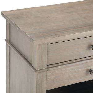 Comodino Grigio Invecchiato Carlton, Elegante Tavolino da Notte - Product Image 4