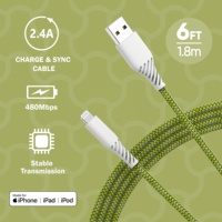 Cable de Carga Rápida USB-A de 60W al por Mayor, 1M, con Blindaje de Aluminio y Trenzado Metálico, Carcasa de PVC, Certificado MFI para iOS y Computadoras