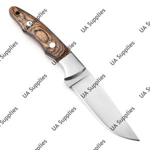 Couteau multifonctionnel EDC de qualité industrielle pour le camping en plein air, avec manche en bois Pakka et lame en acier inoxydable personnalisable de UA Supplies - Product Image 2