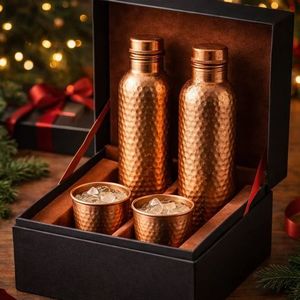 Copper Water Bottle Gift Shop Bestseller Hydration Drinkware for Festival Gifts <b>Hampers</b> and Retail Stores - Product Image 2