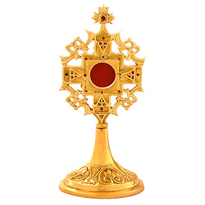 Relicario Ostensorio para la Iglesia Católica |   Vaso monstruoso de latón – DOUBLE VEE EXPORTS - Product Image 1