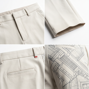 Pantalones Cortos Premium Personalizados para Hombre de Lana Merino y Nailon Técnico, Ropa de Exterior de Alta Gama de Fábrica de Ropa Urbana - Product Image 4